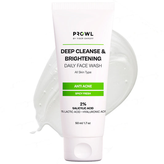 PROWL Deep Cleanse & Brightening Daily Face Wash - All Skin Type - 50ml - Pack of 1