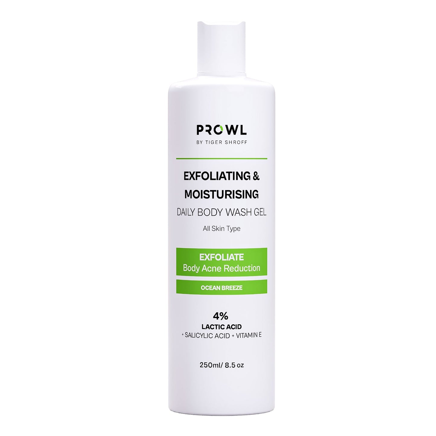 PROWL Exfoliating & Moisturising Daily Body Wash Gel - All Skin Type - 250ml - Pack of 1