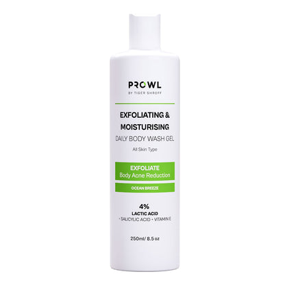 PROWL Exfoliating & Moisturising Daily Body Wash Gel - All Skin Type - 250ml - Pack of 1