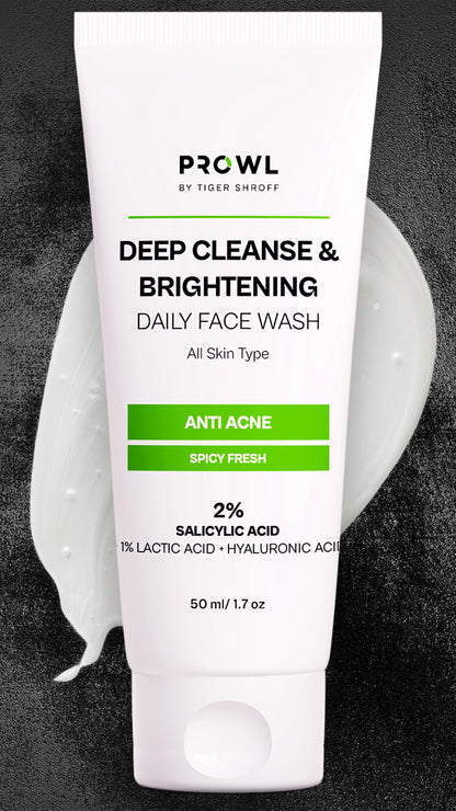 PROWL Deep Cleanse & Brightening  Daily Face Wash - All Skin Type - 50ml - Pack of 1