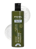 PROWL Daily Body Wash Gel bottle displayed in front of clear, bubbly gel swatches.
