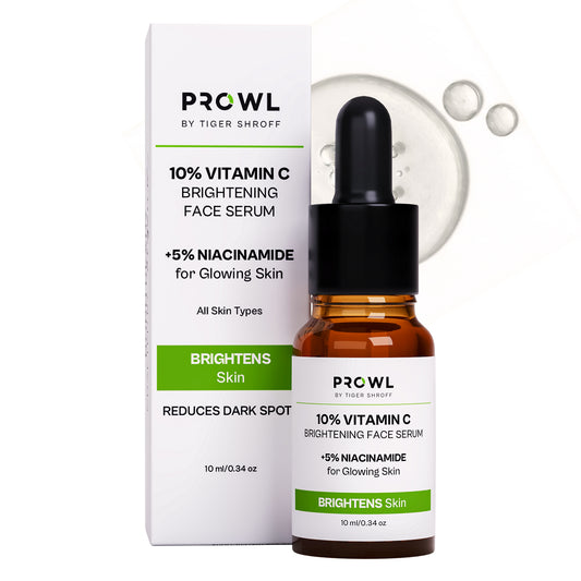 PROWL 10% Vitamin C Brightening Daily Face Serum - All Skin Type - 10ml - Pack of 1