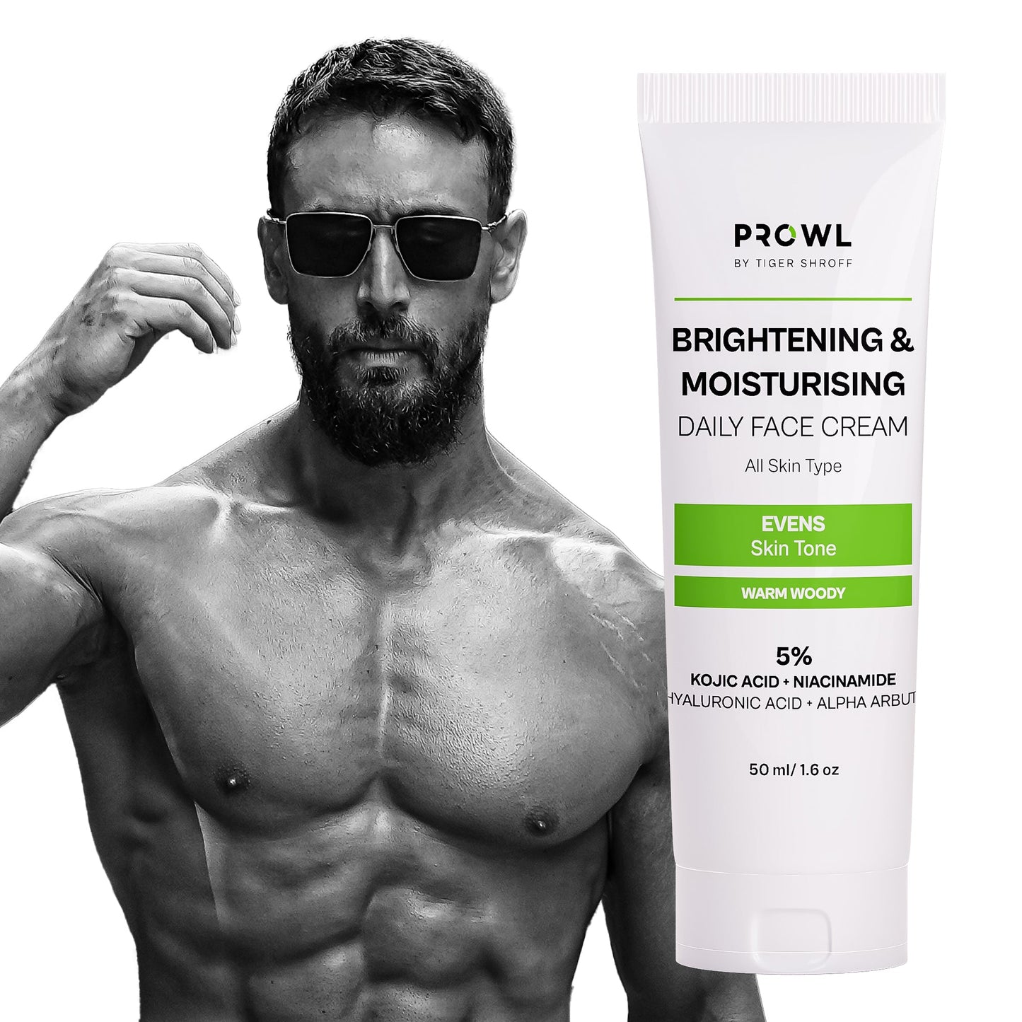PROWL Brightening & Moisturising Daily Face Cream - All Skin Type - 50ml - Pack of 1