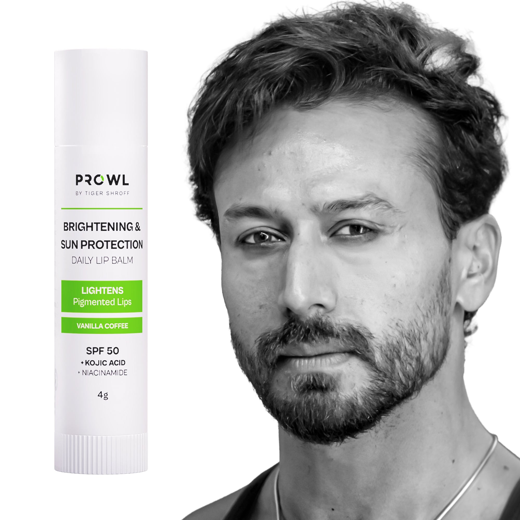 PROWL Brightening & Sun Protection SPF 50 Daily Lip Balm - All Skin Type - 4g - Pack of 1