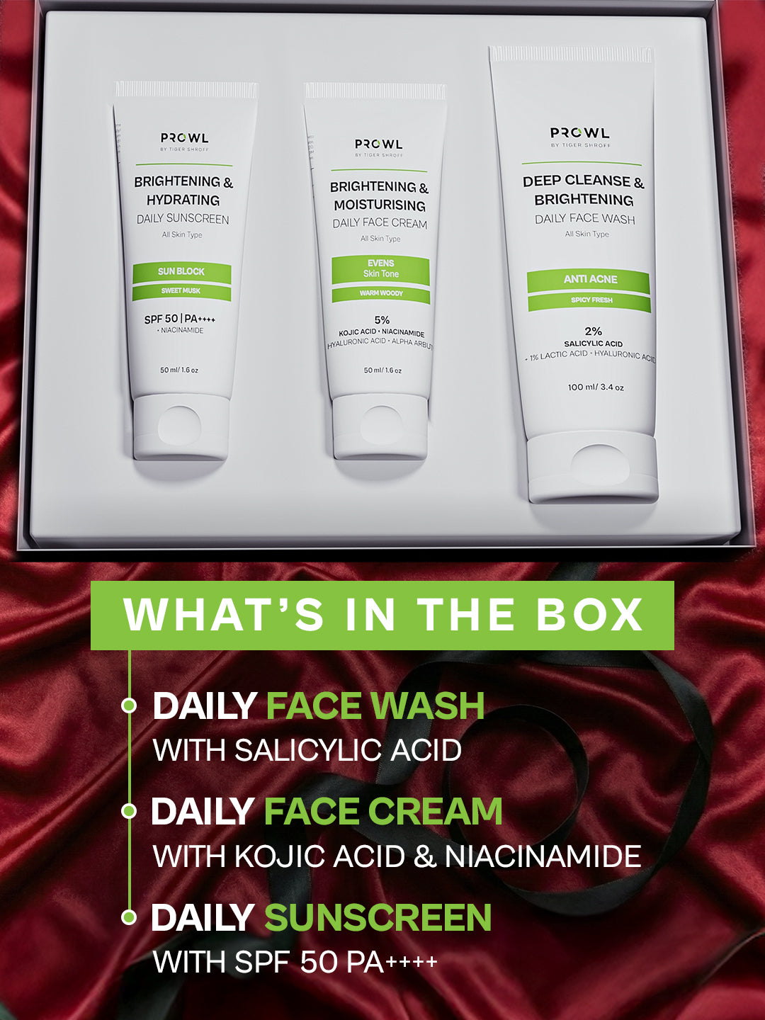 PROWL Facecare Daily Kit - All Skin Type - Valentine's Day Gift set - Pack of 1