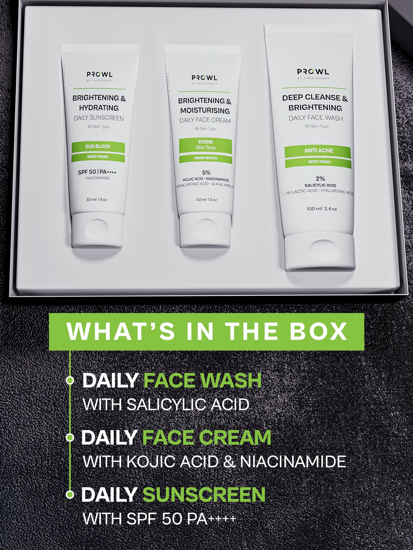 PROWL Facecare Daily Kit - All Skin Type - Gift set - Pack of 1
