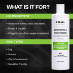 PROWL Exfoliating & Moisturising Daily Body Wash Gel - All Skin Type - 250ml - Pack of 1